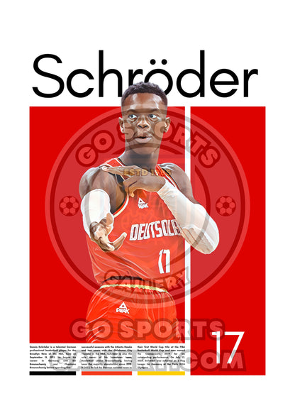 Dennis Schröder Wall Art – Digital Download | Instant Printable Sports Art