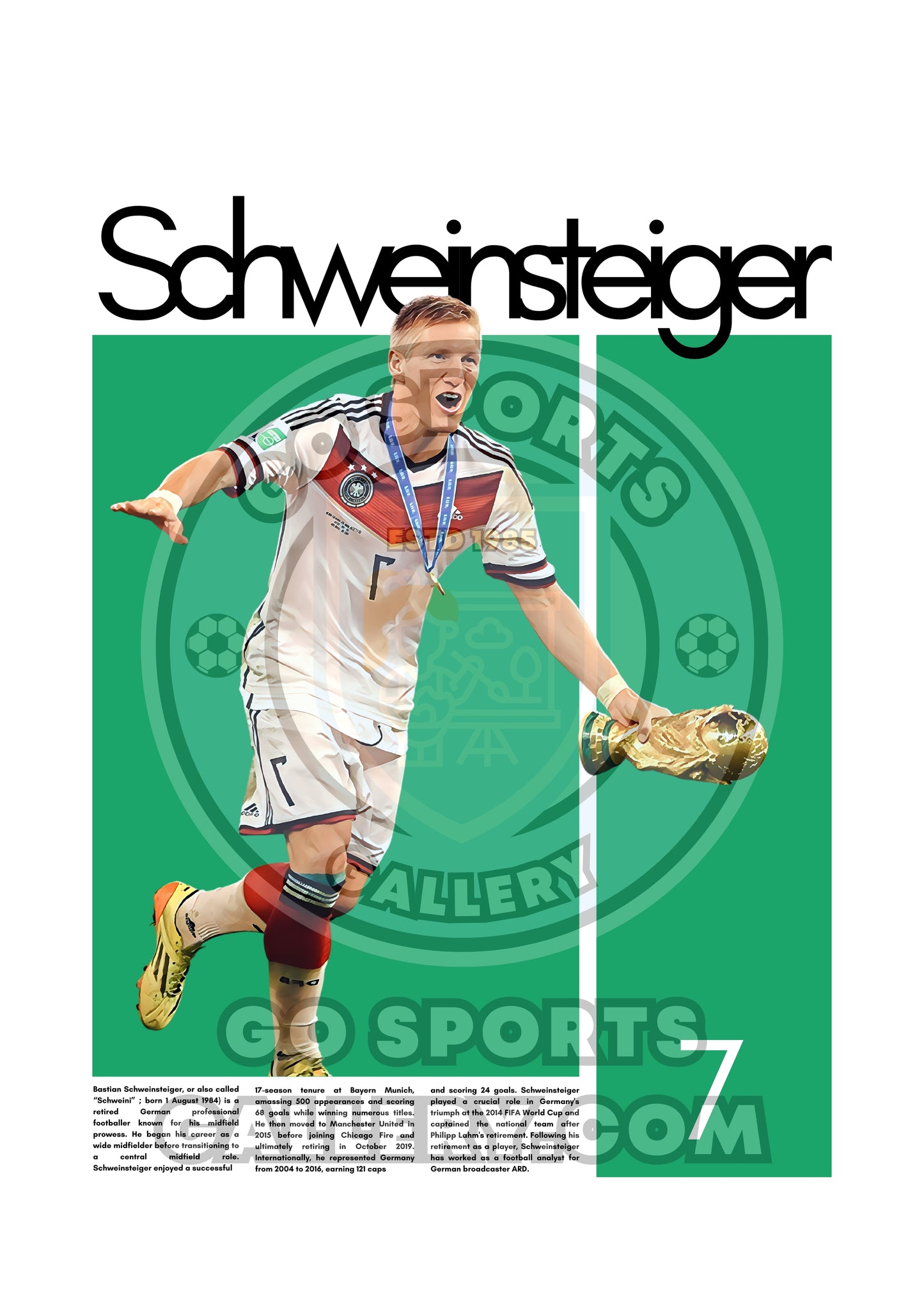 Bastian Schweinsteiger Germany - Framed/Printed