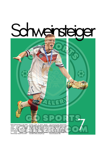 Bastian Schweinsteiger Wall Art – Digital Download | Instant Printable Sports Art