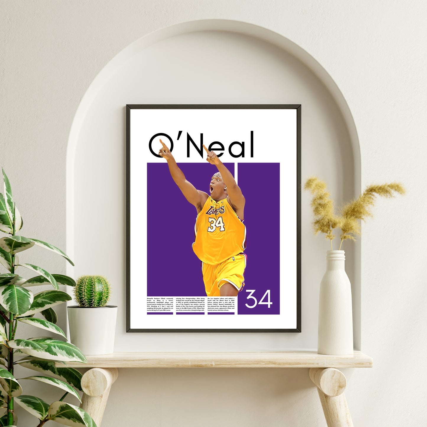 Shaquille O'Neal Los Angeles Lakers - Framed/Printed