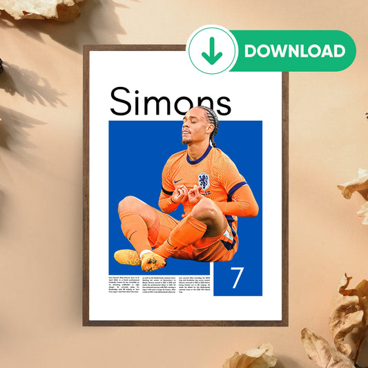 Xavi Simons Wall Art – Digital Download | Instant Printable Sports Art