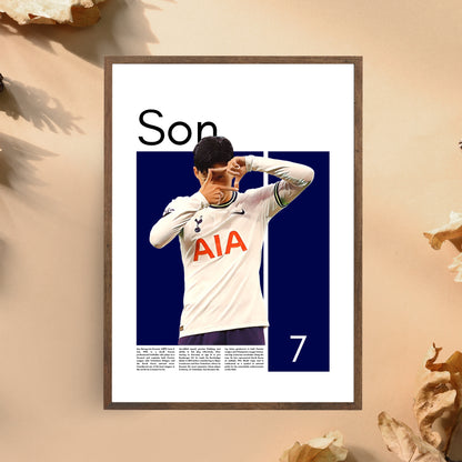 Heung-min Son Tottenham Hotspur – High-Quality Football Print for Home Decor