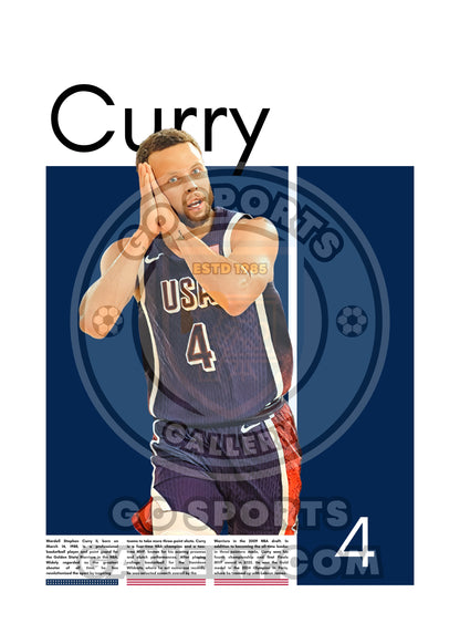 Steph Curry Team USA - Framed/Printed