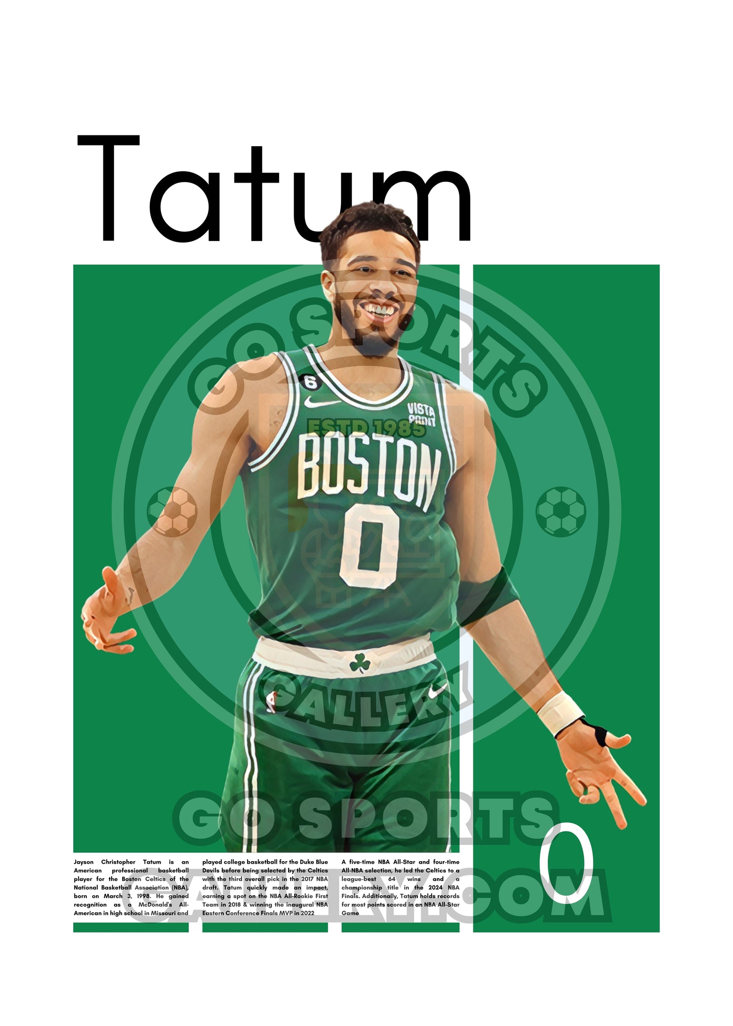 Jayson Tatum Boston Celtics - Framed/Printed