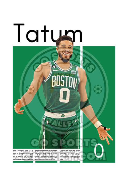 Jayson Tatum Wall Art – Digital Download | Instant Printable Sports Art