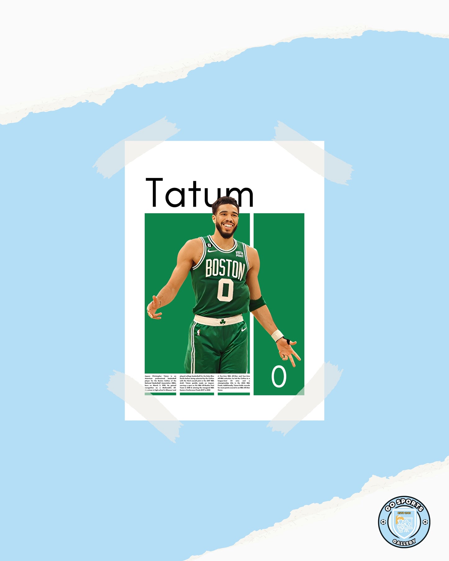 Jayson Tatum Wall Art – Digital Download | Instant Printable Sports Art