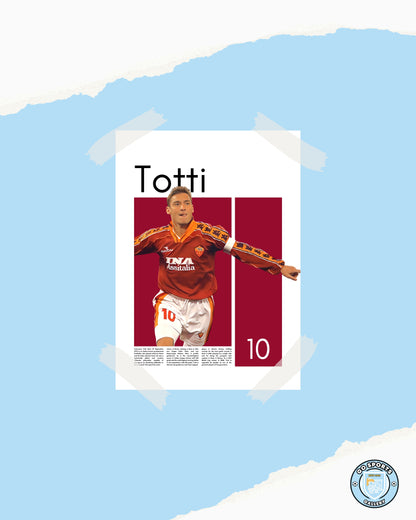 Francesco Totti Wall Art – Digital Download | Instant Printable Sports Art