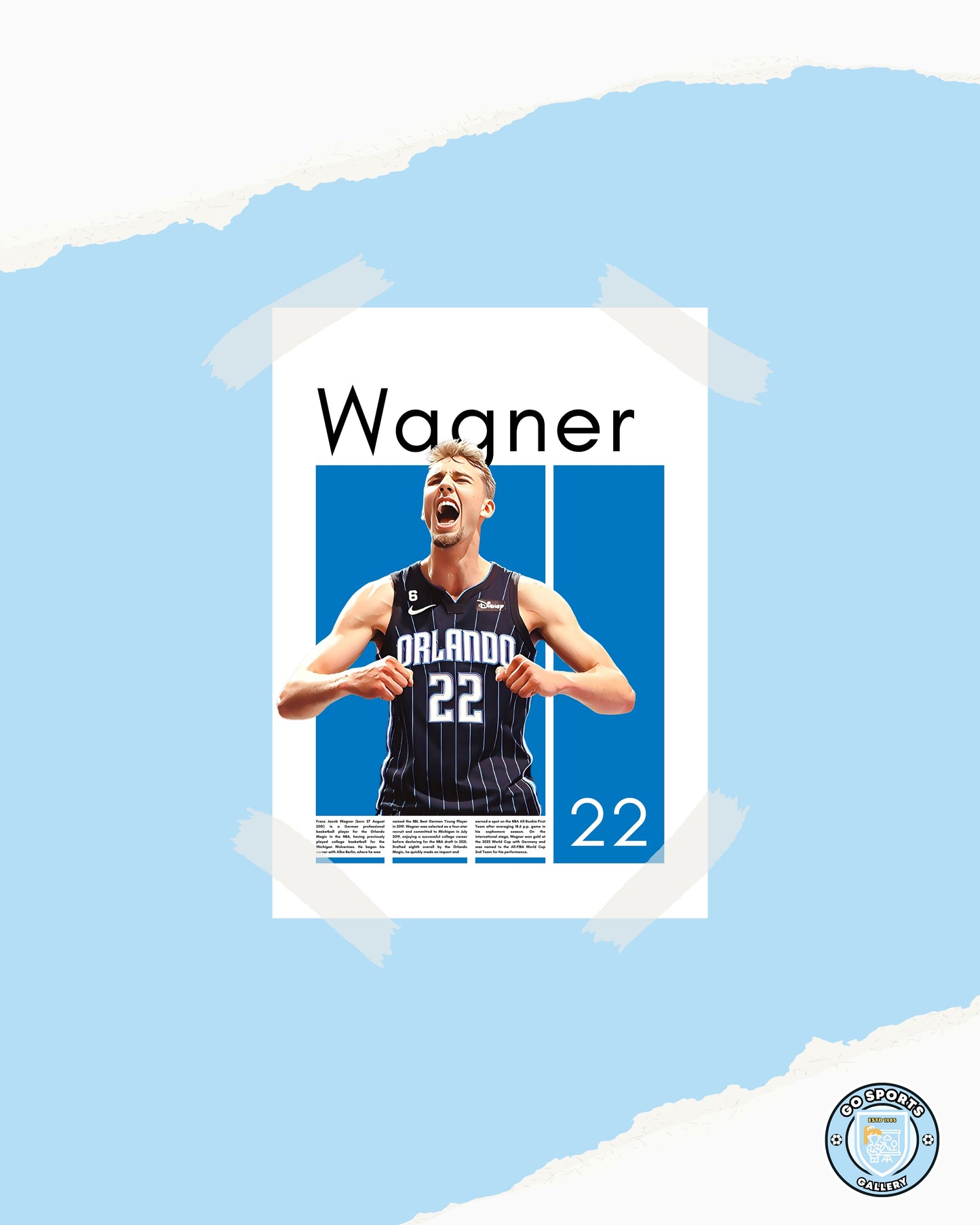 Franz Wagner Orlando Magic – High-Quality Basketball Print for Home Decor