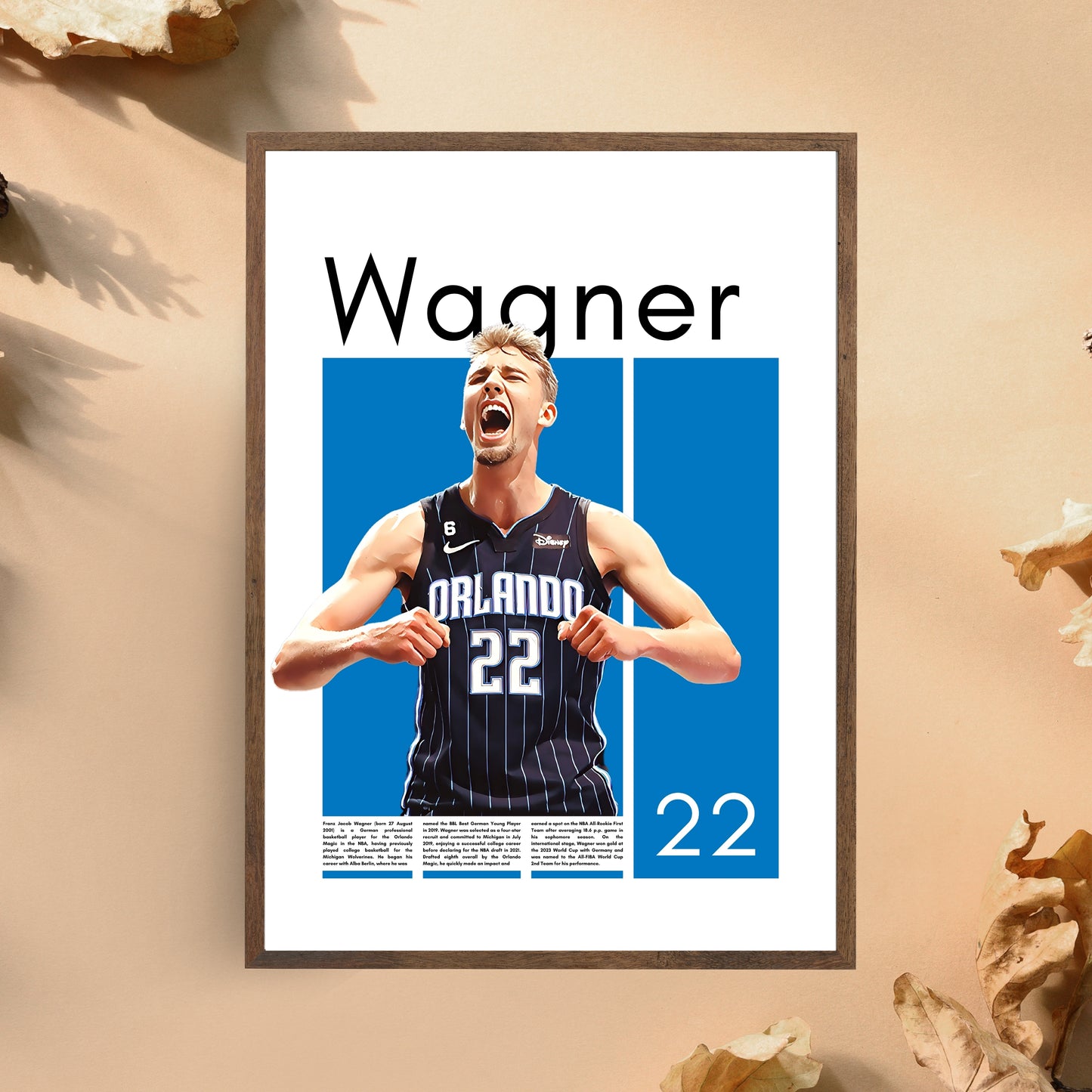 Franz Wagner Orlando Magic – High-Quality Basketball Print for Home Decor