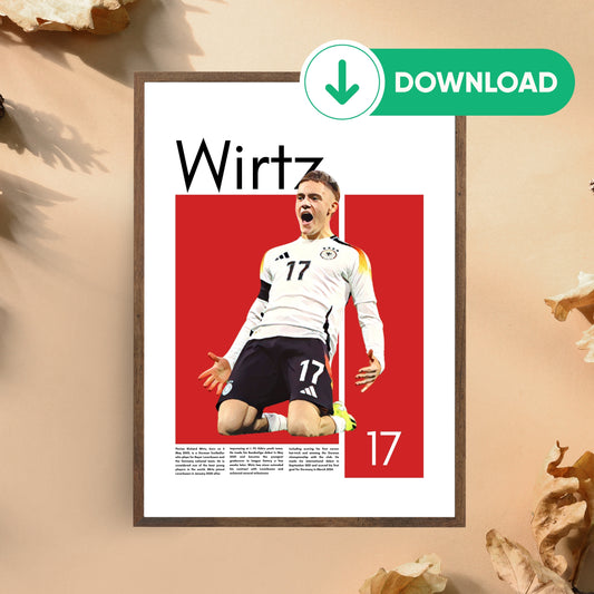 Florian Wirtz Wall Art – Digital Download | Instant Printable Sports Art