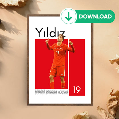 Kenan Yildiz Wall Art – Digital Download | Instant Printable Sports Art