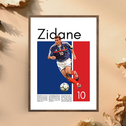 Zinedine Zidane Wall Art - Framed/Printed