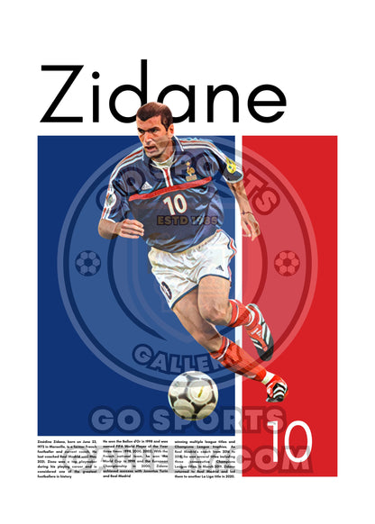 Zinedine Zidane Wall Art - Framed/Printed