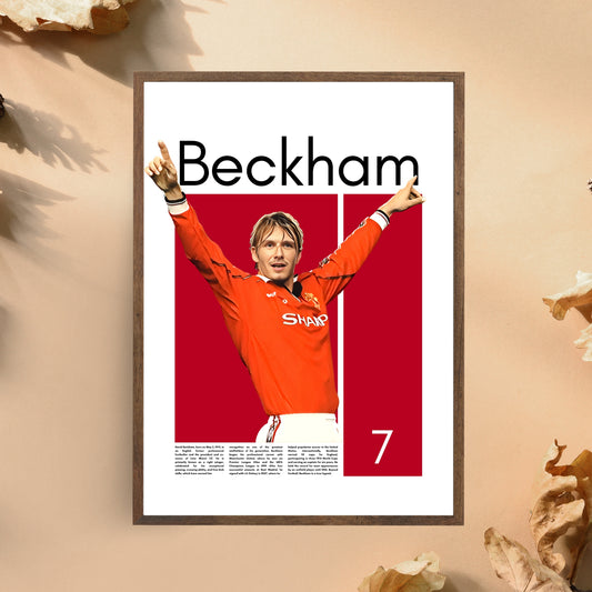 David Beckham Manchester United – High-Quality Football Print for Home Decor