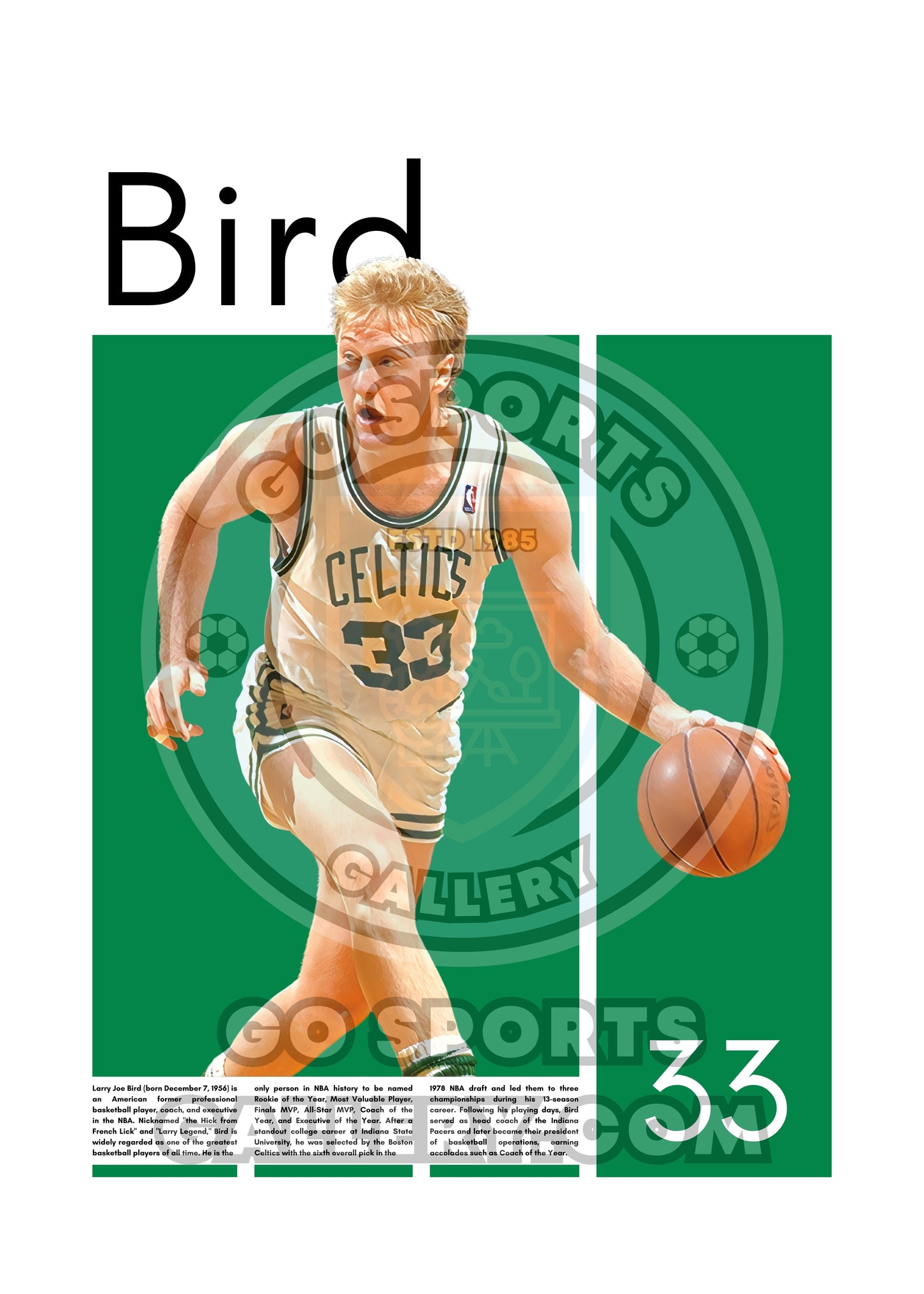 Larry Bird Boston Celtics - Framed/Printed