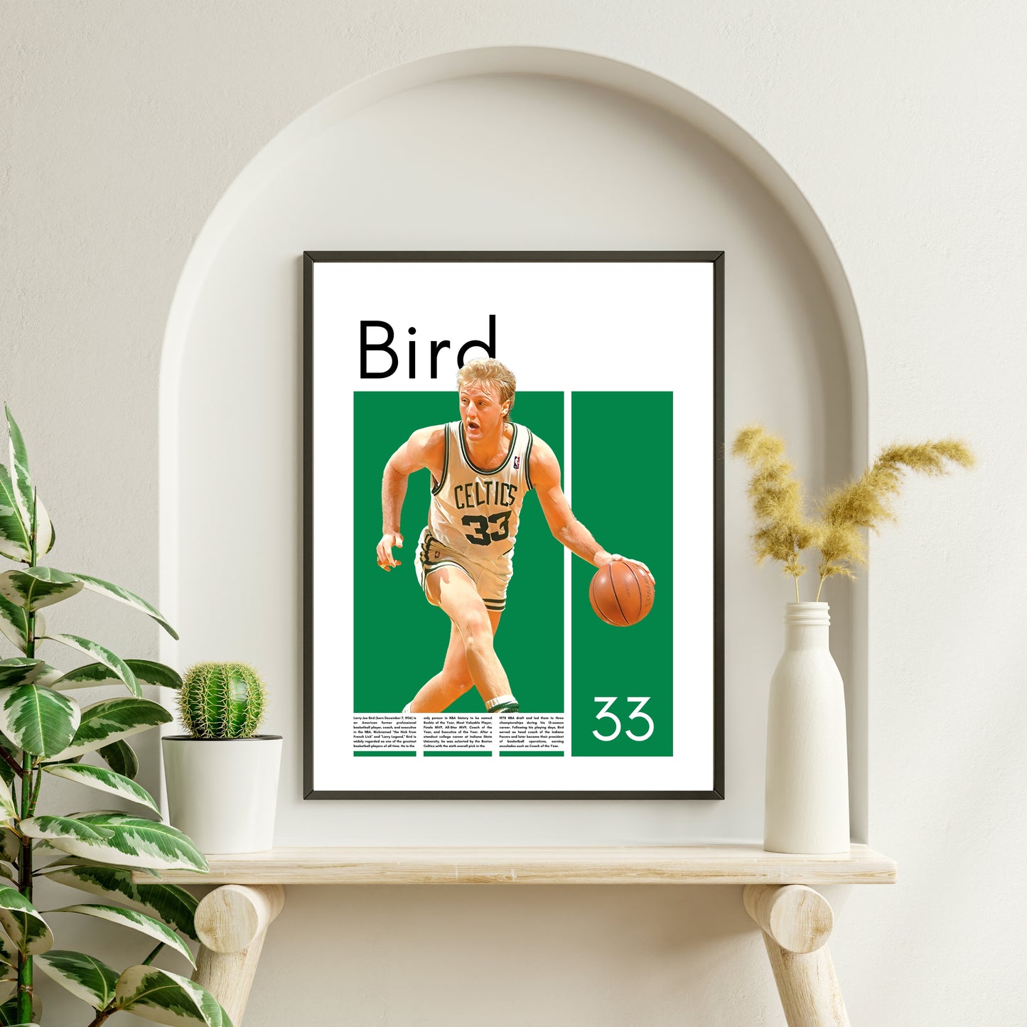 Larry Bird Wall Art – Digital Download | Instant Printable Sports Art