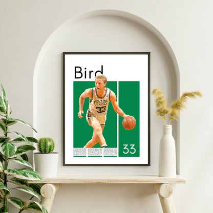 Larry Bird Wall Art – Digital Download | Instant Printable Sports Art