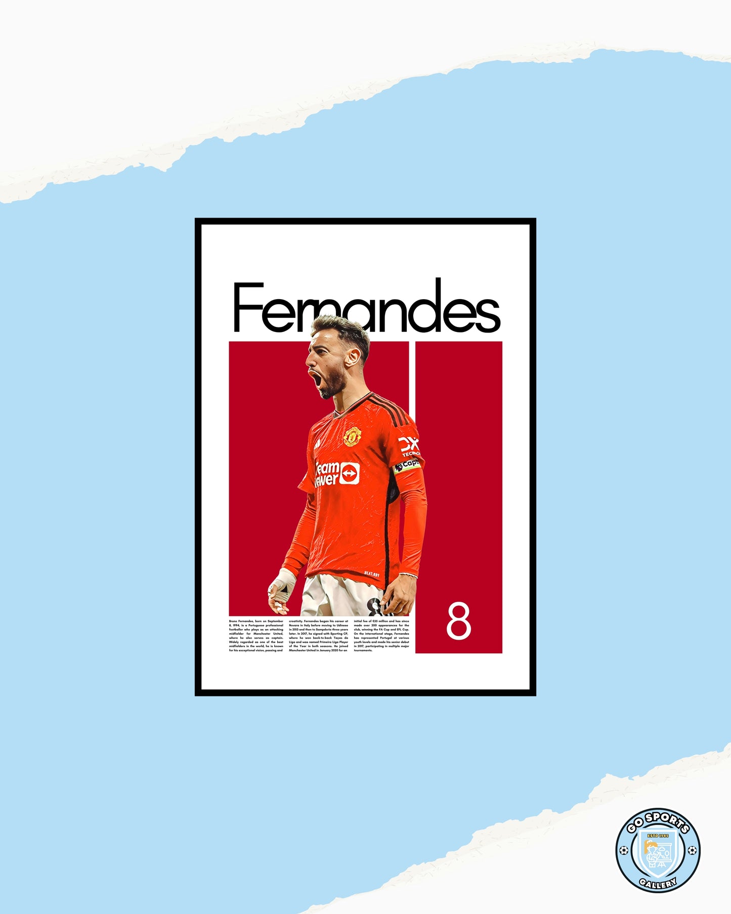 Bruno Fernandes Manchester United – High-Quality Football Print for Home Decor