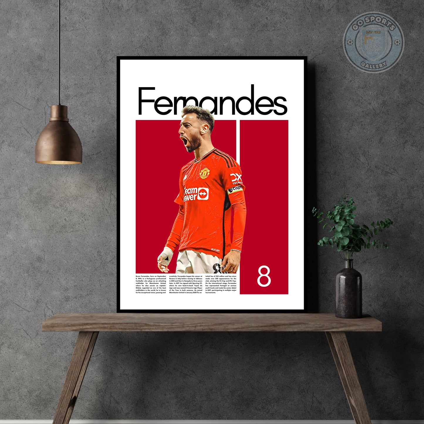 Bruno Fernandes Manchester United – High-Quality Football Print for Home Decor