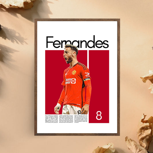 Bruno Fernandes Manchester United – High-Quality Football Print for Home Decor