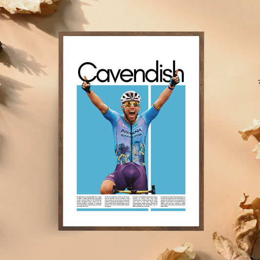 Mark Cavendish – High-Quality Cycling Print for Home Decor