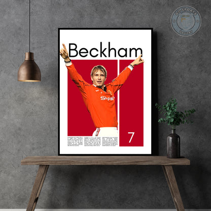 David Beckham Manchester United – High-Quality Football Print for Home Decor