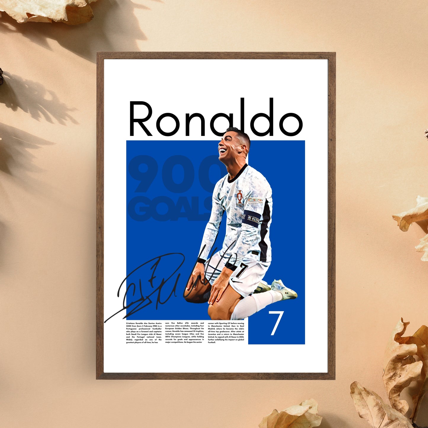 Exclusive 1 of 1 Cristiano Ronaldo 900 Goals Tribute Poster