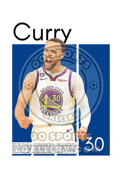 Stephen Curry Wall Art – Digital Download | Instant Printable Sports Art