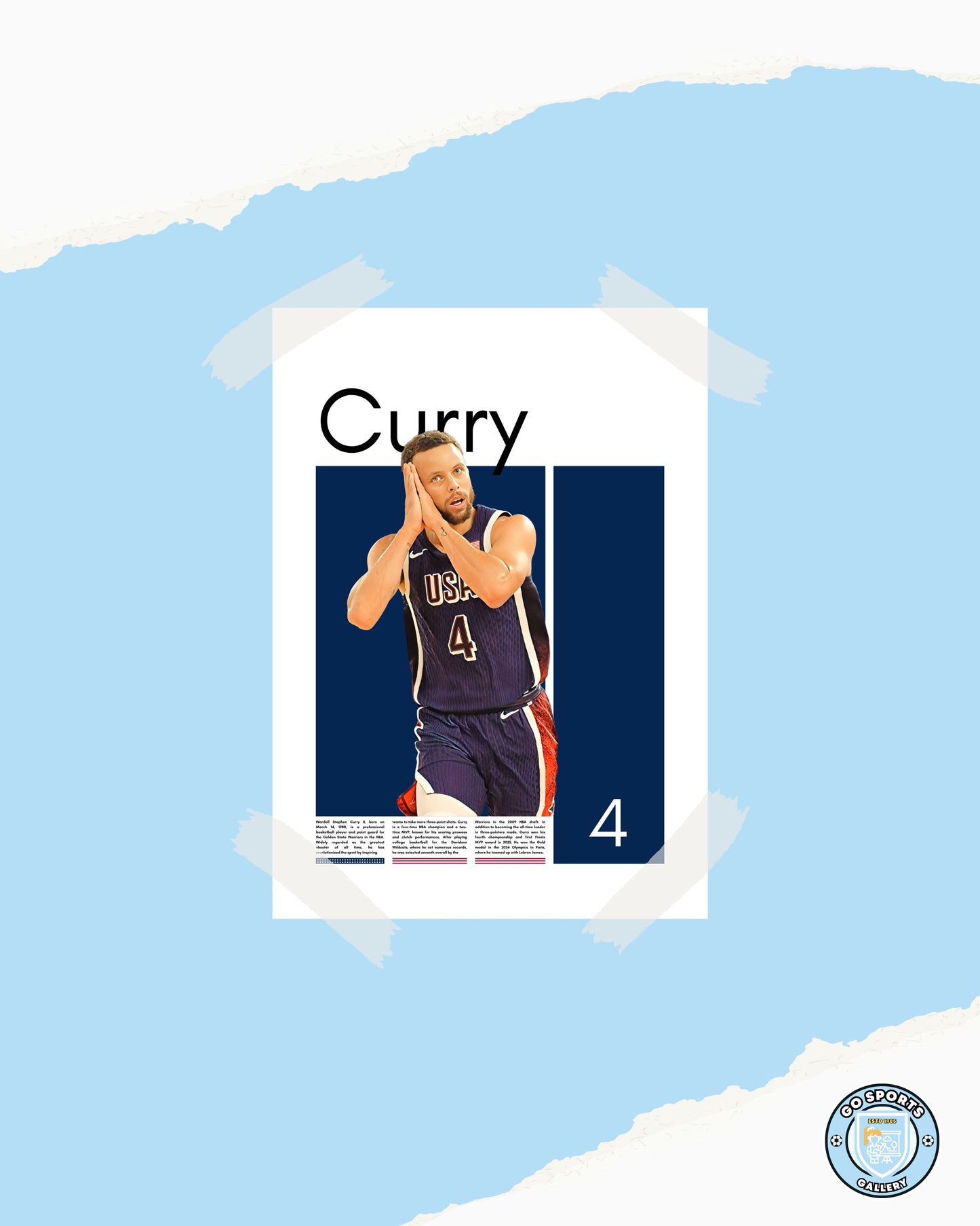 Steph Curry Team USA - Framed/Printed