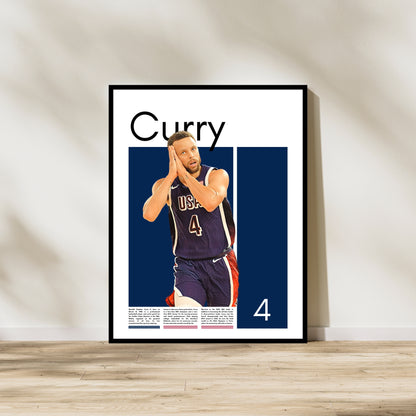 Steph Curry Team USA - Framed/Printed