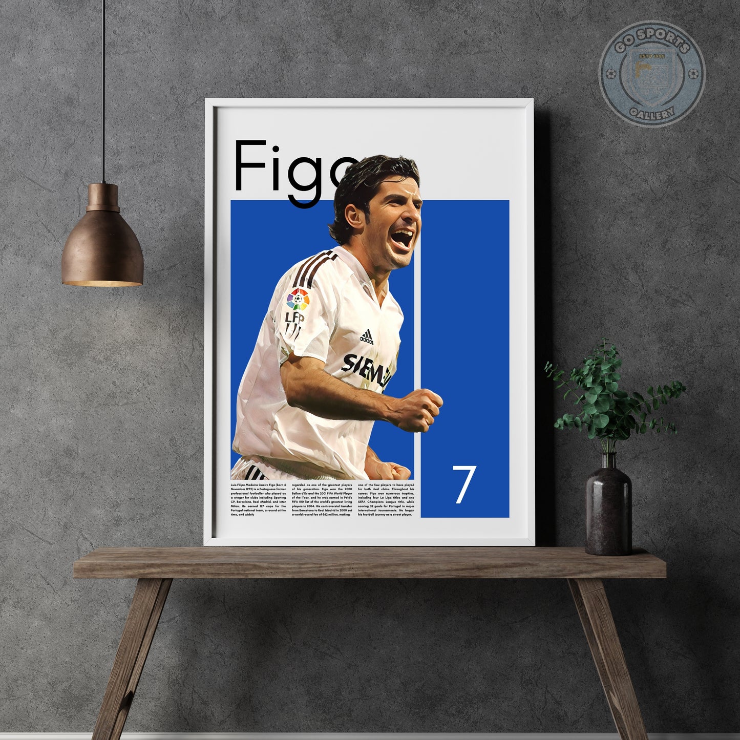 Luis Figo Wall Art – Digital Download | Instant Printable Sports Art