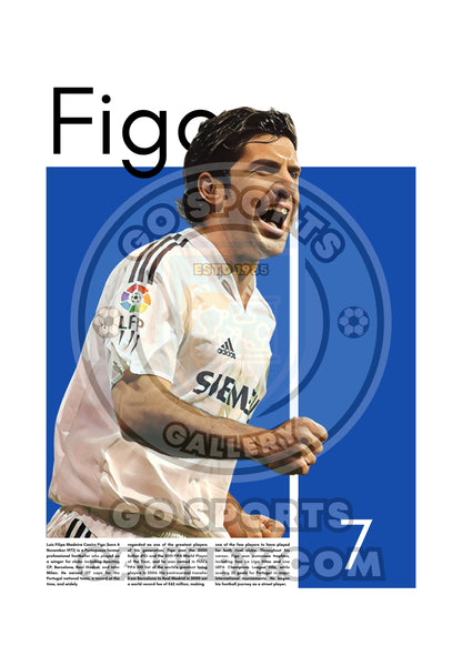 Luis Figo Wall Art – Digital Download | Instant Printable Sports Art