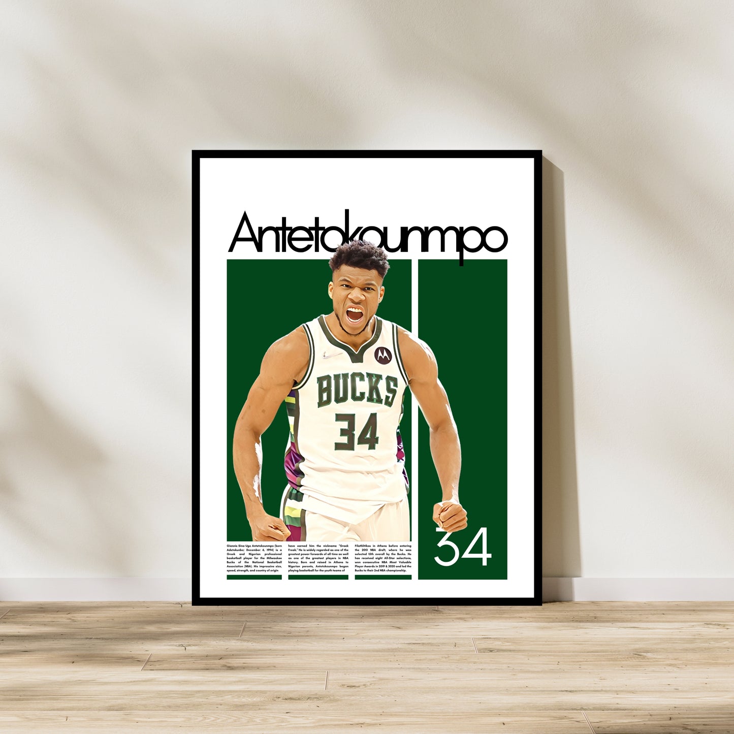 Giannis Antetokounmpo Milwaukee Bucks - Framed/Printed