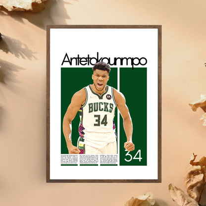 Giannis Antetokounmpo Milwaukee Bucks - Framed/Printed