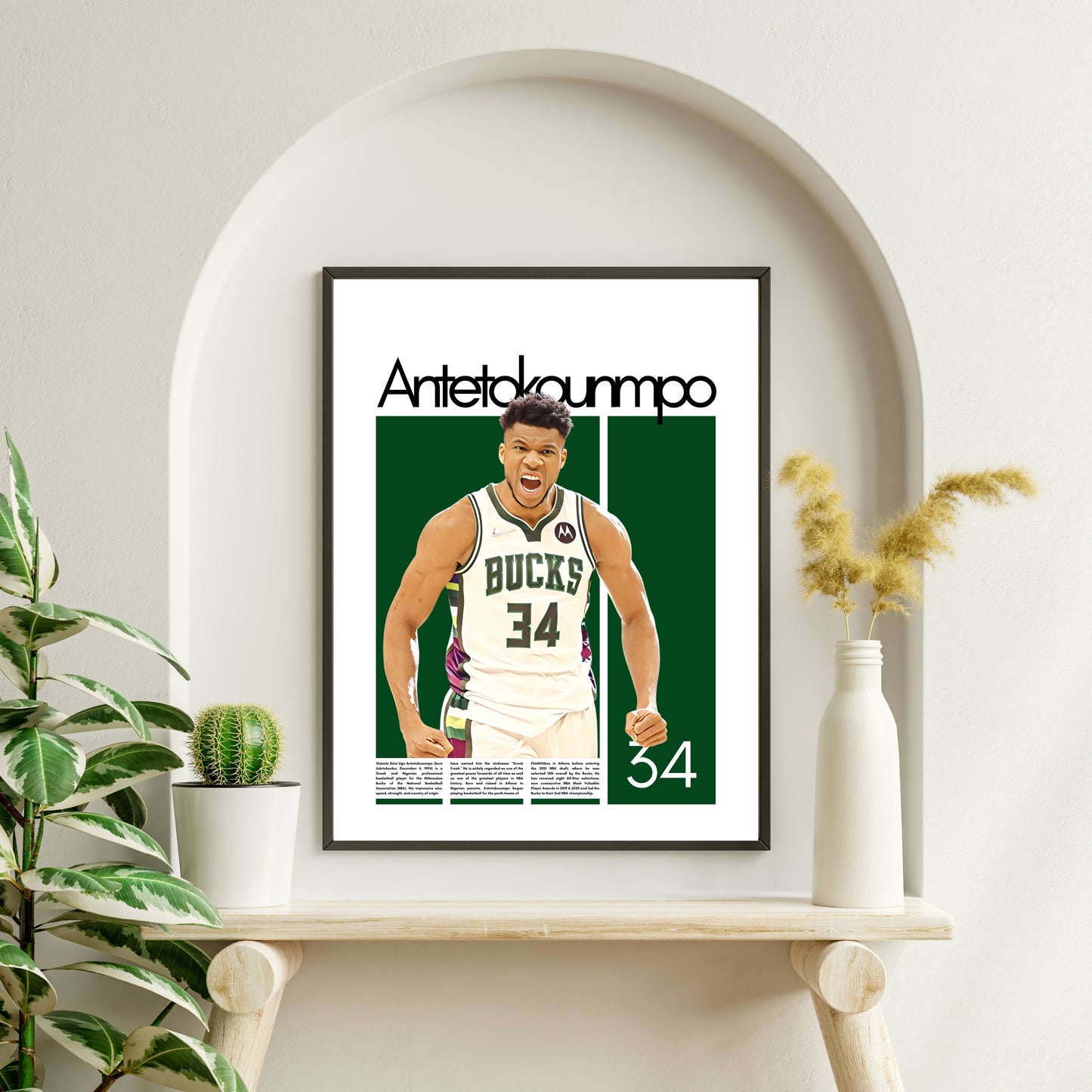 Giannis Antetokounmpo Milwaukee Bucks - Framed/Printed