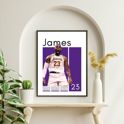 LeBron James Wall Art – Digital Download | Instant Printable Sports Art