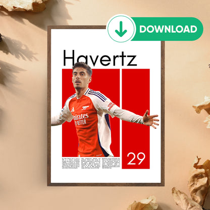 Kai Havertz Wall Art – Digital Download | Instant Printable Sports Art