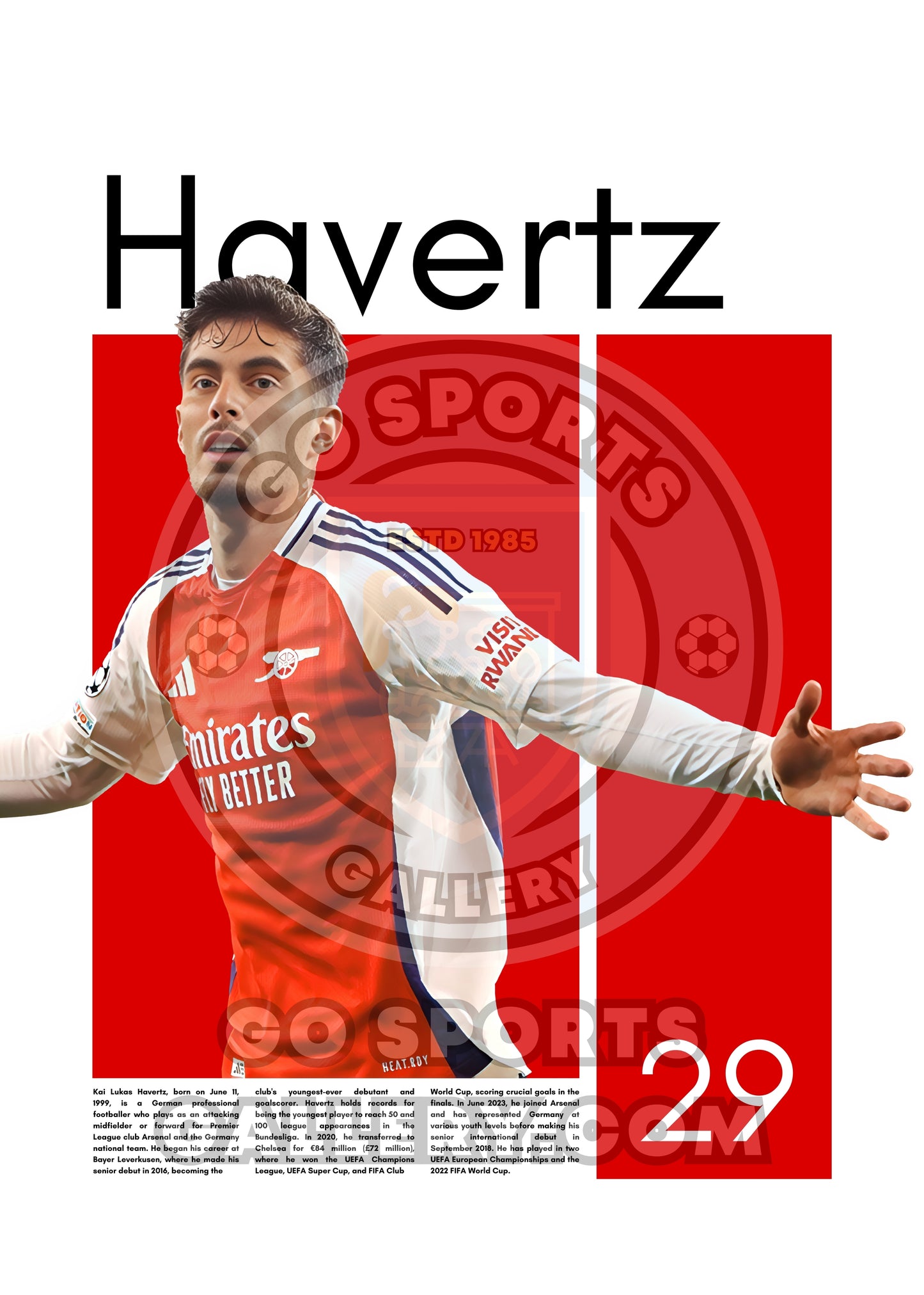 Kai Havertz FC Arsenal – High-Quality Football Print for Home Decor