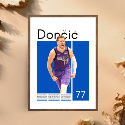 Luka Doncic Dallas Mavericks – High-Quality Basketball Print for Home Decor