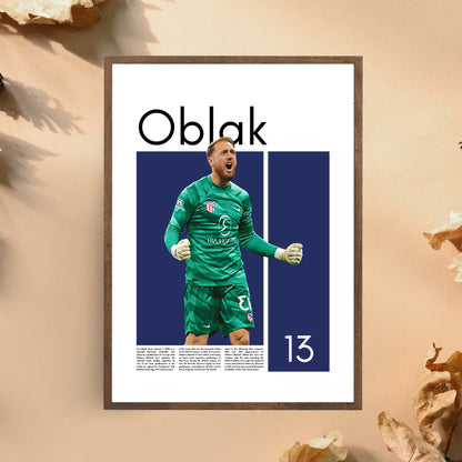 Jan Oblak Atletico Madrid – High-Quality Football Print for Home Decor