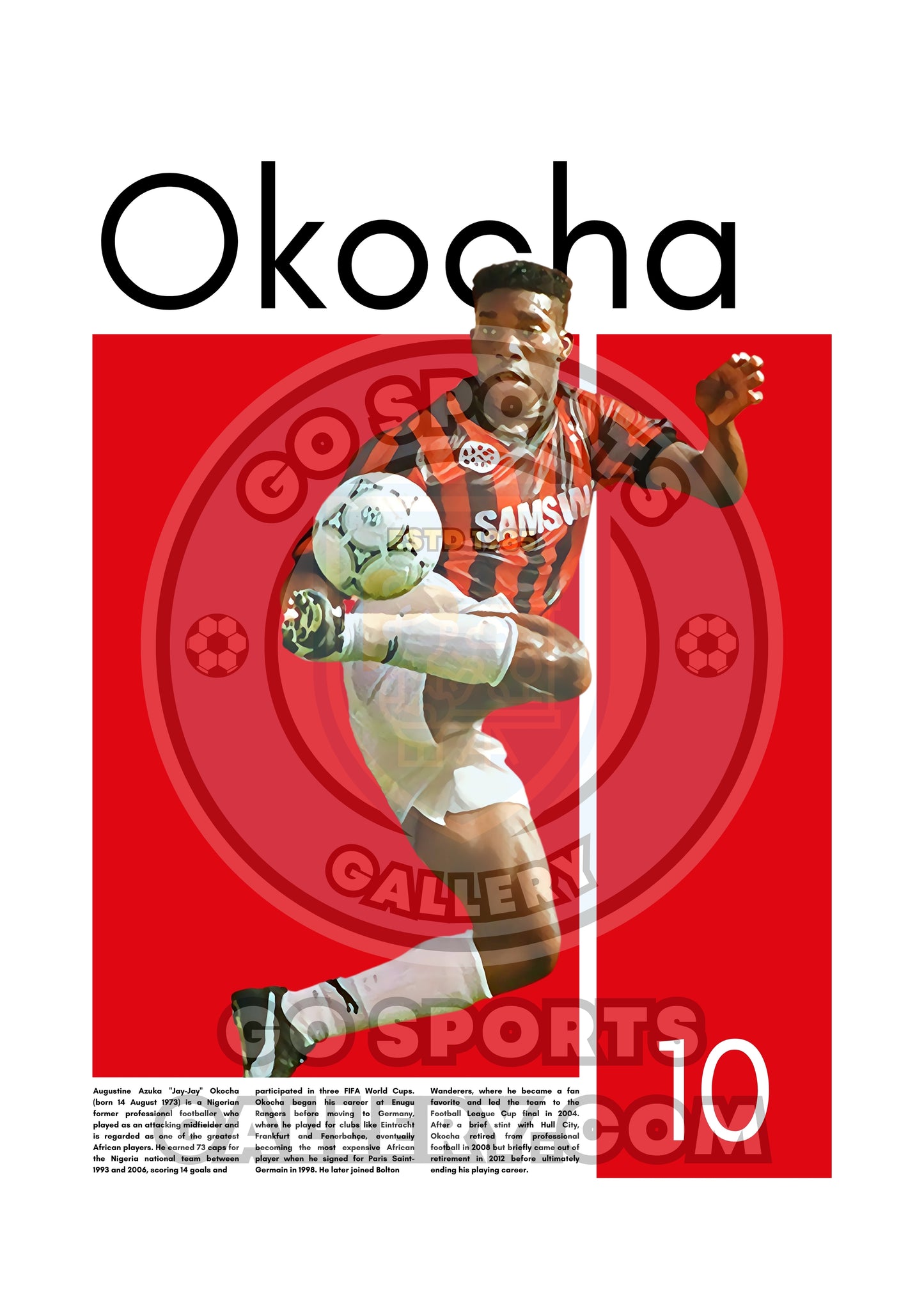 Jay Jay Okocha Eintracht Frankfurt - Framed/Printed