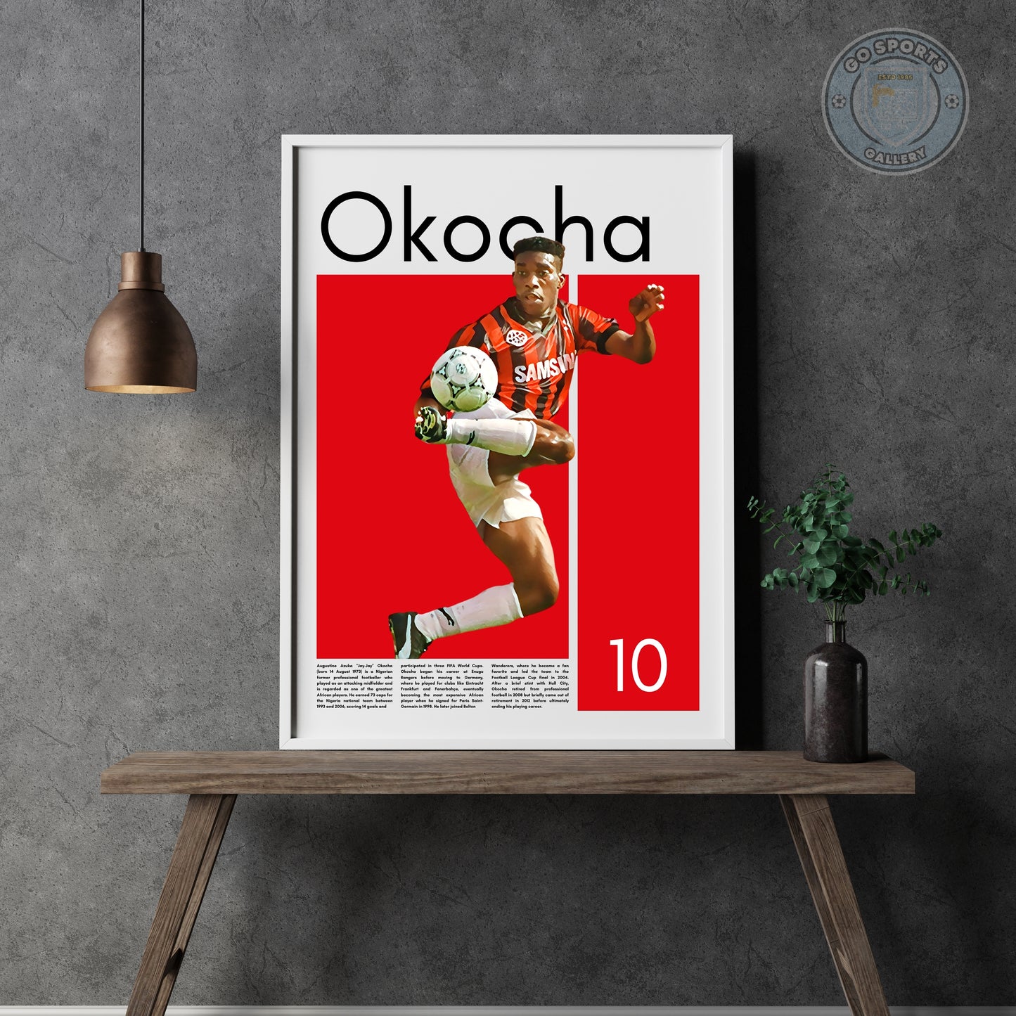 Jay Jay Okocha Eintracht Frankfurt - Framed/Printed