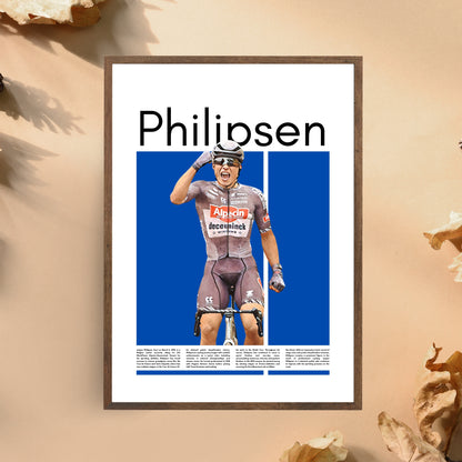 Jasper Philipsen – High-Quality Cycling Print for Home Decor