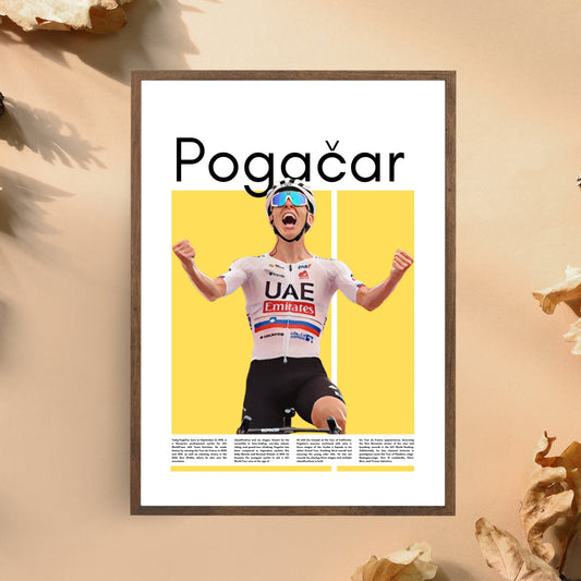 Tadej Pogacar – High-Quality Cycling Print for Home Decor