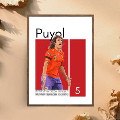 Carles Puyol Spain - Framed/Printed