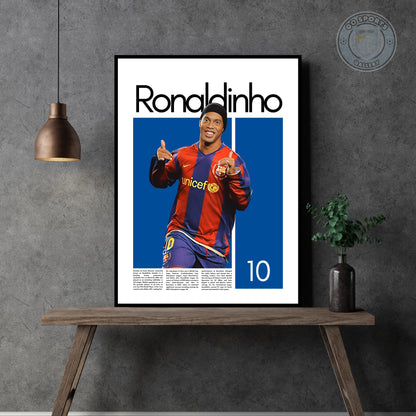 Ronaldinho Wall Art – Digital Download | Instant Printable Sports Art