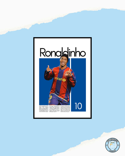 Ronaldinho Wall Art – Digital Download | Instant Printable Sports Art