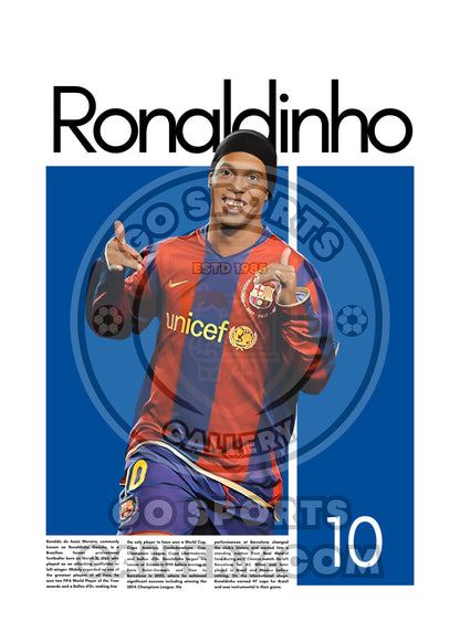 Ronaldinho Wall Art – Digital Download | Instant Printable Sports Art