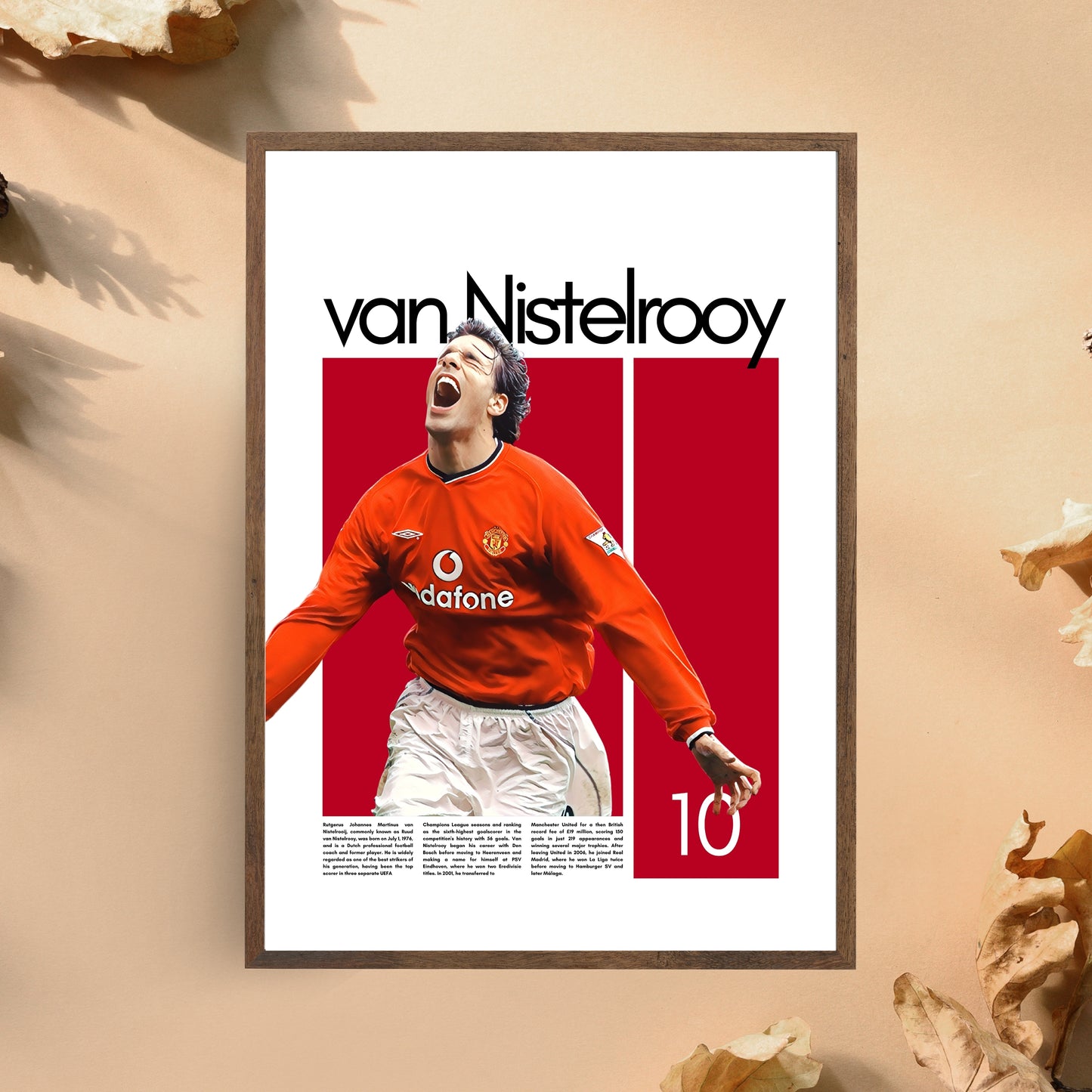 Ruud van Nistelrooy Manchester United – High-Quality Football Print for Home Decor