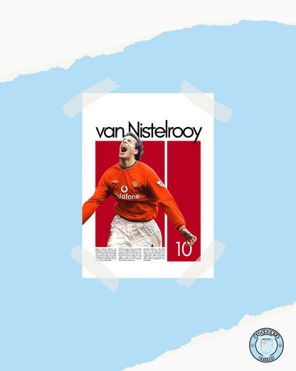 Ruud van Nistelrooy Manchester United – High-Quality Football Print for Home Decor